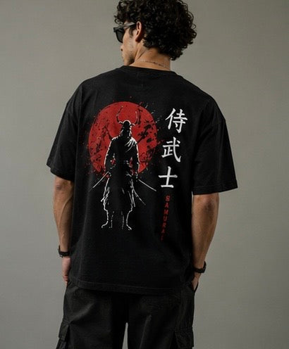 Shadow Samurai Oversized T-Shirt – Black Edition