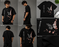 Butterfly Blossom Oversized T-Shirt – Black Edition