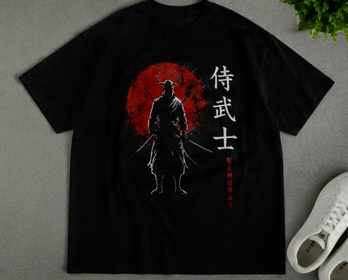 Shadow Samurai Oversized T-Shirt – Black Edition