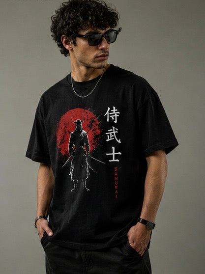 Shadow Samurai Oversized T-Shirt – Black Edition