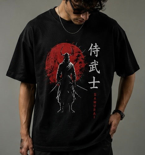 Shadow Samurai Oversized T-Shirt – Black Edition