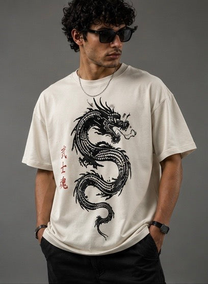 Black Dragon Streetwear Oversized T-Shirt